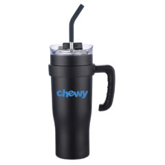 Travel Mug With Straw and Removable Handle – 40 oz - BTL128_Black-1-Color-with-Handle_157893