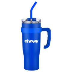 Travel Mug With Straw and Removable Handle – 40 oz - BTL128_Blue-1-Color-with-Handle_157895