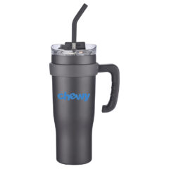 Travel Mug With Straw and Removable Handle – 40 oz - BTL128_Gray-1-Color-with-Handle_157897