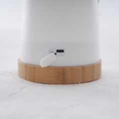 Cedar Creek® Eco Glow Rechargeable Lantern - Cedar Creek Eco Glow Rechargeable Lanterncharging port and Bamboo base