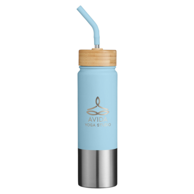 Econscious Playa Tumbler with Bamboo Lid 8211 24oz 8211 Ice Blue