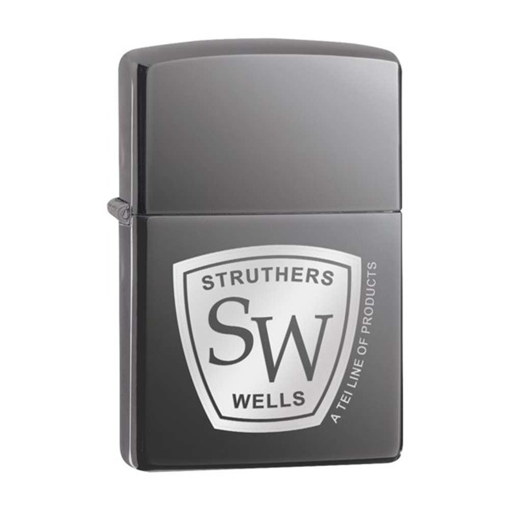 Zippo® High Polish Classic Black Ice® Windproof Lighter - High Polish Classic Black Ice Zippo Windproof Lighter-HighPolishBlack