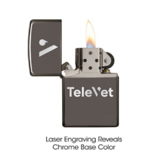 Zippo® High Polish Classic Black Ice® Windproof Lighter - High Polish Classic Black Ice Zippo Windproof Lighter 8211 laser engraved imprint