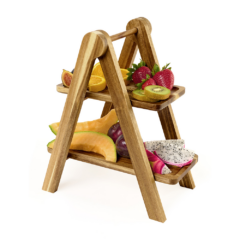 La Cuisine 2 Tier Serving Tray - La Cuisine 2 Tier Serving TrayInUse with food