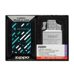 Zippo® Matte Lighter & Rechargeable Electric Lighter Insert Gift Set - Matte Zippo Lighter 038 Rechargeable Electric Lighter Insert Gift Set 8211 black