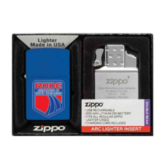 Zippo® Matte Lighter & Rechargeable Electric Lighter Insert Gift Set - Matte Zippo Lighter 038 Rechargeable Electric Lighter Insert Gift Set 8211 royal blue