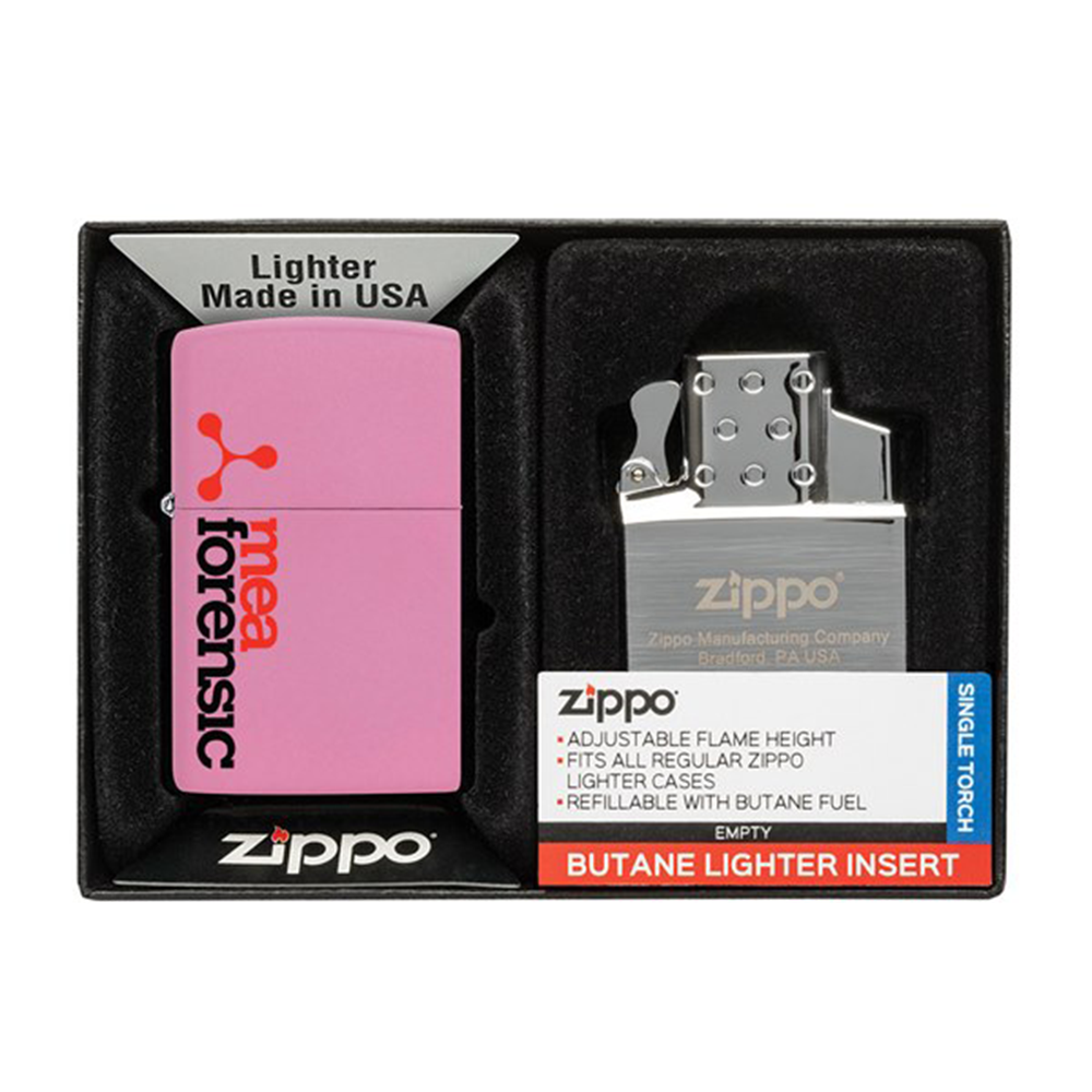 Zippo® Matte Lighter & Single Butane Insert Gift Set - Matte Zippo Lighter 038 Single Butane Insert Gift Set 8211 pink