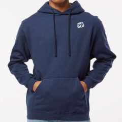 Tultex Fleece Hooded Sweatshirt - Tultex_320_Navy_Front_High_Model