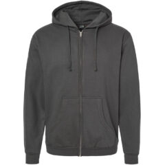 Tultex Full-Zip Hooded Sweatshirt - Tultex_331_Charcoal_Front_High