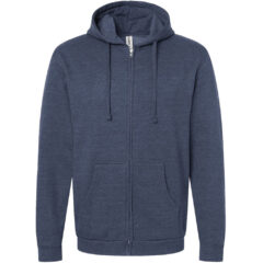 Tultex Full-Zip Hooded Sweatshirt - Tultex_331_Heather_Denim_Front_High