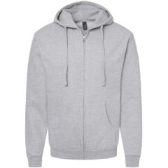 Tultex Full-Zip Hooded Sweatshirt - Tultex_331_Heather_Grey_Front_High