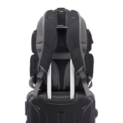 Wenger® Odyssey TSA Recycled 17″ Computer Backpack - Wenger Odyssey TSA Recycled 17in Computer BackpackTrolleyStrap in use