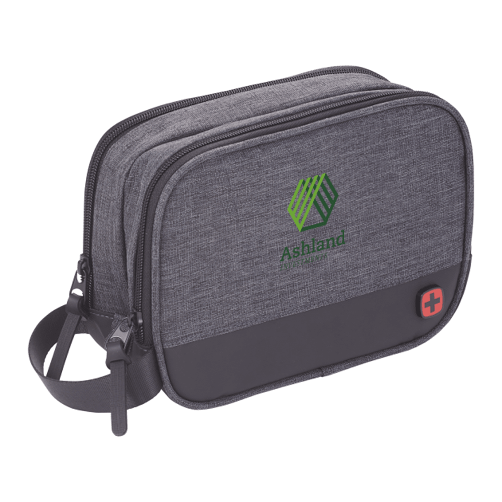 Wenger® RPET Dual Compartment Dopp Kit - Wenger RPET Dual Compartment Dopp KitCharcoal