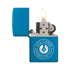 Zippo® High Polish Blue Windproof Lighter - Zippo High Polish Blue Windproof Lighter 8211 in use