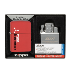 Zippo® Matte Lighter & Single Butane Insert Gift Set - Zippo Matte Lighter 038 Single Butane Insert Gift Set 8211 red