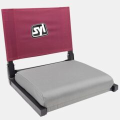 Steel Frame Stadium Chair - 67228fcd2ade90a168cdbd60_stchr-burgundy-angle