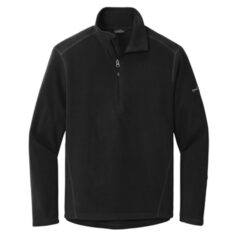 Eddie Bauer®1/2-Zip Microfleece Jacket - 6945-Black-5-EB226BlackFlatFront4-337W