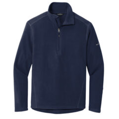 Eddie Bauer®1/2-Zip Microfleece Jacket - 6945-Navy-5-EB226NavyFlatFront4-337W