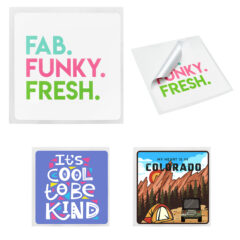 Square Rounded Corner Sticker - 3" x 3"