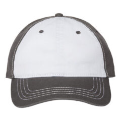 Cap America Relaxed Golf Dad Hat - CAP_AMERICA_i1002_White-_Dark_Grey_Front_High