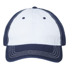 Cap America Relaxed Golf Dad Hat - CAP_AMERICA_i1002_White-_Light_Navy_Front_High