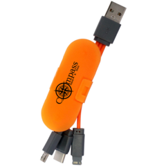 Cable Wrap Phone Stand - Cable Wrap Phone Stand 8211 orange