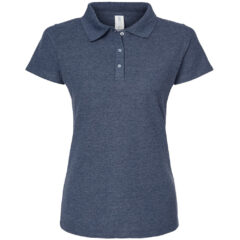 Tultex Women’s 50/50 Sport Pique Polo - Tultex_401_Heather_Navy_Front_High