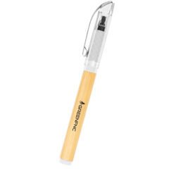 Harper Bamboo Gel Pen - 12012_WHTBAM_Silkscreen