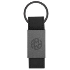 Paxton Leatherette Key Tag - 20073_BLK_Laser