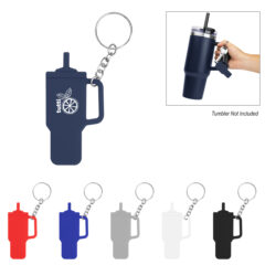 Intrepid Tumbler-Shaped Silicone Key Ring - 20106_group