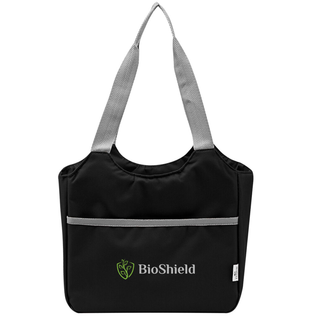 Ashton rPET Cooler Tote Bag – 6 cans - 35131_BLKGRA_Colorbrite