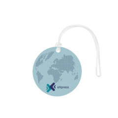 Acrylic Bag Tag – Circle - 75202_WHT_4CP