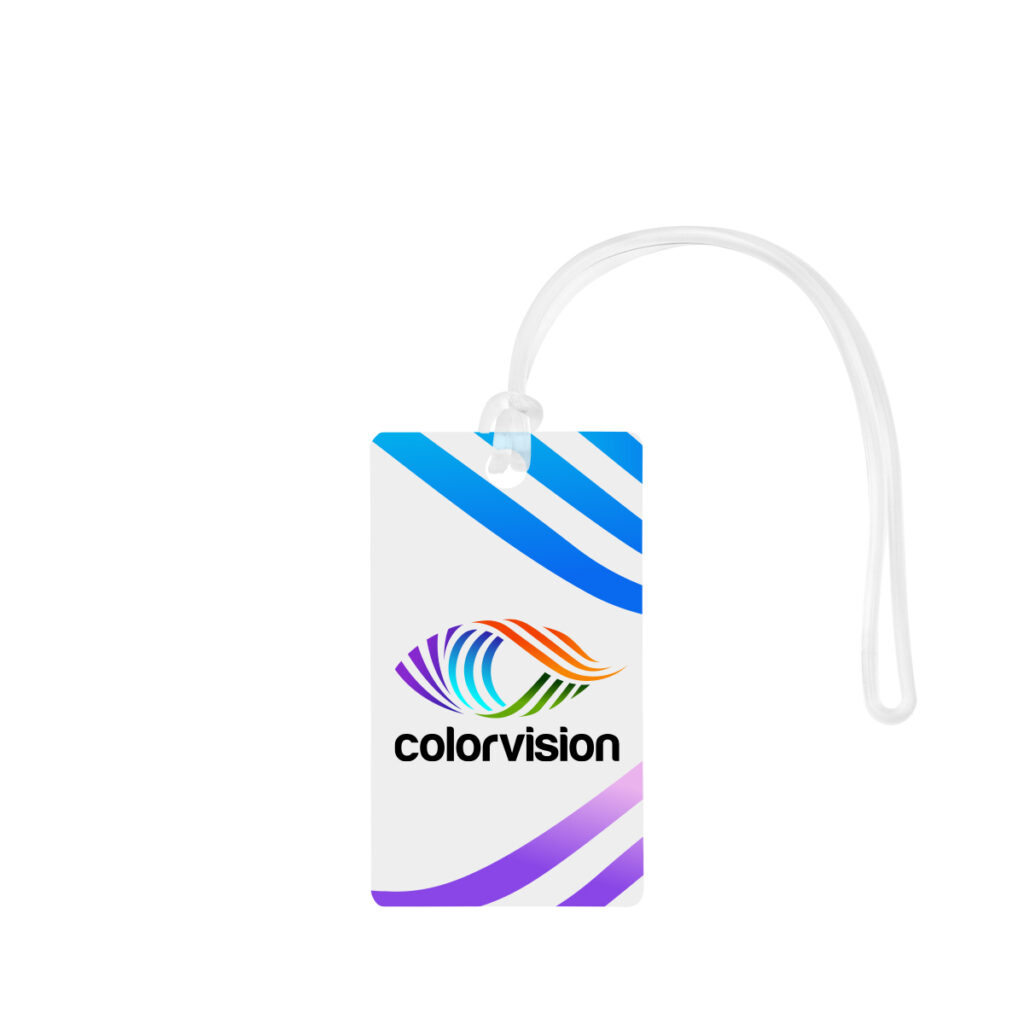 Acrylic Bag Tag – Rectangle - 75203_WHT_4CP