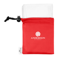 Poncho with rPET Pouch - 7756_RED_Silkscreen