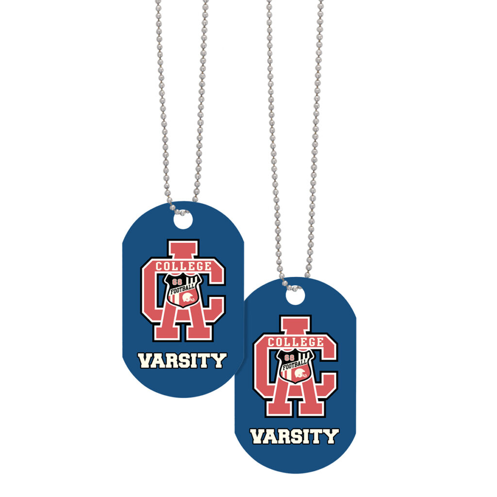 Acrylic Dog Tag with Chain - 80042_ACRYLIC_4CP