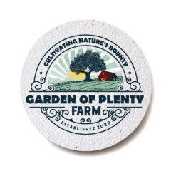 Bloomin® Seed Paper Coaster - 93927_WHT_4CP