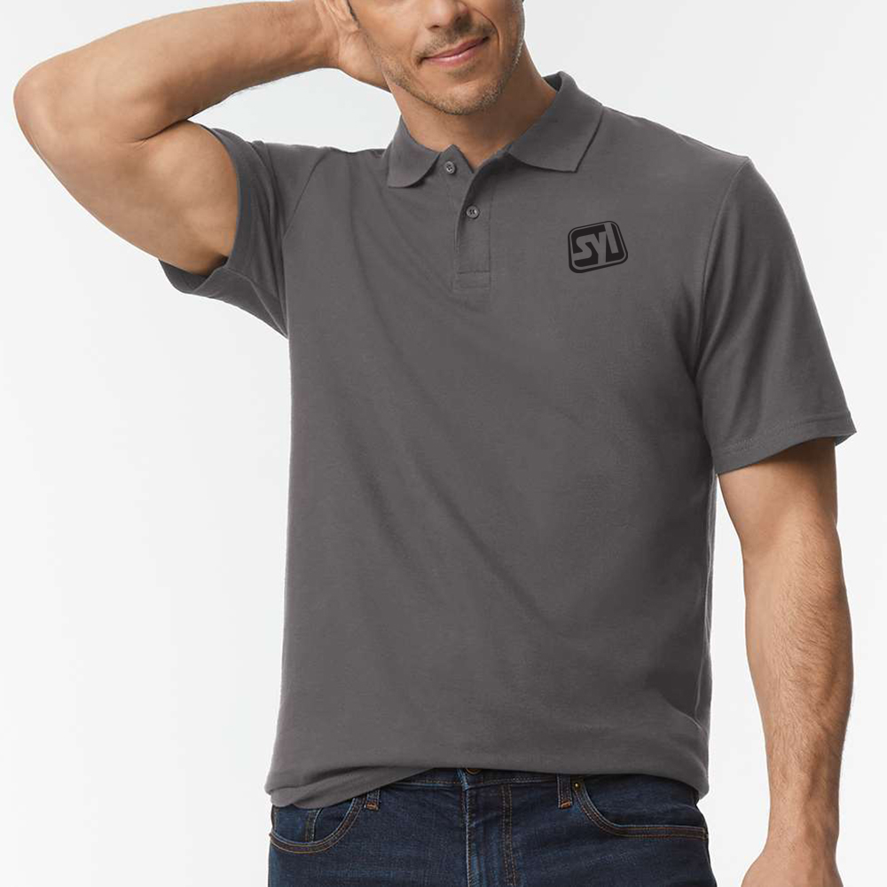 Gildan® Softstyle® Adult Pique Polo - Gildan_64800_Charcoal_Front_High_Model
