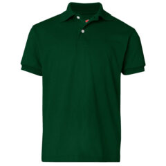 Hanes® Youth Ecosmart® Jersey Polo - Hanes_054Y_Deep_Forest_Front_High