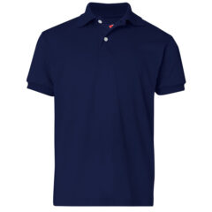 Hanes® Youth Ecosmart® Jersey Polo - Hanes_054Y_Navy_Front_High