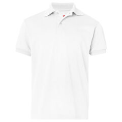 Hanes® Youth Ecosmart® Jersey Polo - Hanes_054Y_White_Front_High