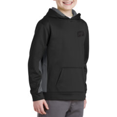 Sport-Tek® Youth Sport-Wick® Fleece Colorblock Hooded Pullover