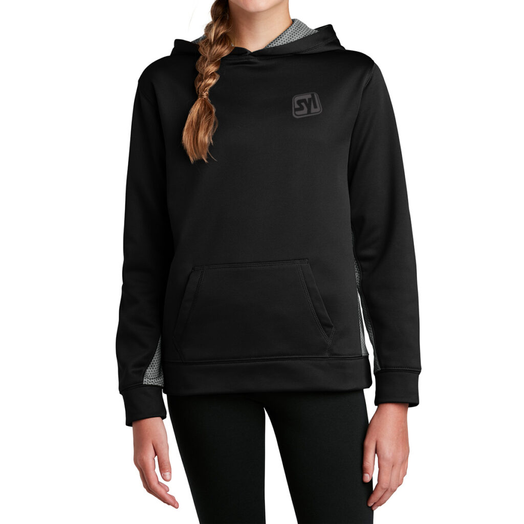 Sport-Tek® Youth Sport-Wick® CamoHex Fleece Colorblock Hooded Pullover - Sport-Tek