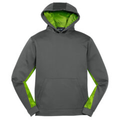 Sport-Tek® Youth Sport-Wick® CamoHex Fleece Colorblock Hooded Pullover - Sport-Tek