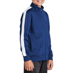 Sport-Tek® Youth Tricot Sleeve Stripe Track Jacket - Sport-Tek
