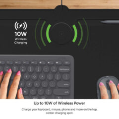 Zagg Desk Mat with Wireless Charging - 7142-68BK_A_FR_CALLOUT