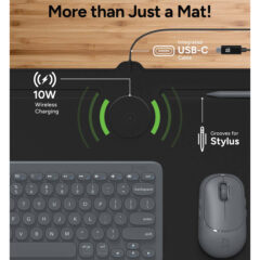 Zagg Desk Mat with Wireless Charging - 7142-68BK_A_FR_CALLOUT11