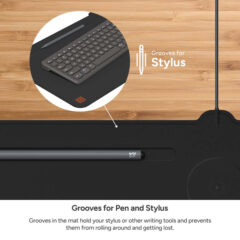 Zagg Desk Mat with Wireless Charging - 7142-68BK_A_FR_CALLOUT2