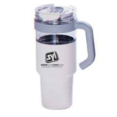 Asobu® Explorer – See Through Travel Mug with Detachable Tumbler Base - ASOBU EXPLORER 8211 White