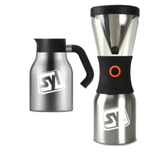 Asobu® Cold Brew Insulated Portable Brewer and Handle - ASOBU COLD BREW AND HANDLE 8211 Silver