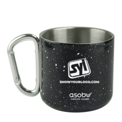 Asobu® Campfire Mug with Carabiner Handle - Asobu Campfire Mug with Carabiner Handle 8211 Black